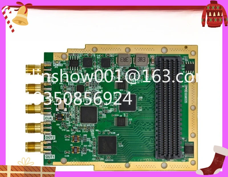 High-speed adda analog-to-digital FMC acquisition subcard, 250M 14-bit AD9643 + 1.2G dual-channel dac