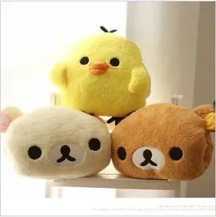 30cm Kawaii Rilakkuma Plush Toy Kiiroitori Chick Couple Pillow Teddy Bear Stuffed Doll Cushion Hand Warmer Winter Christmas Gift