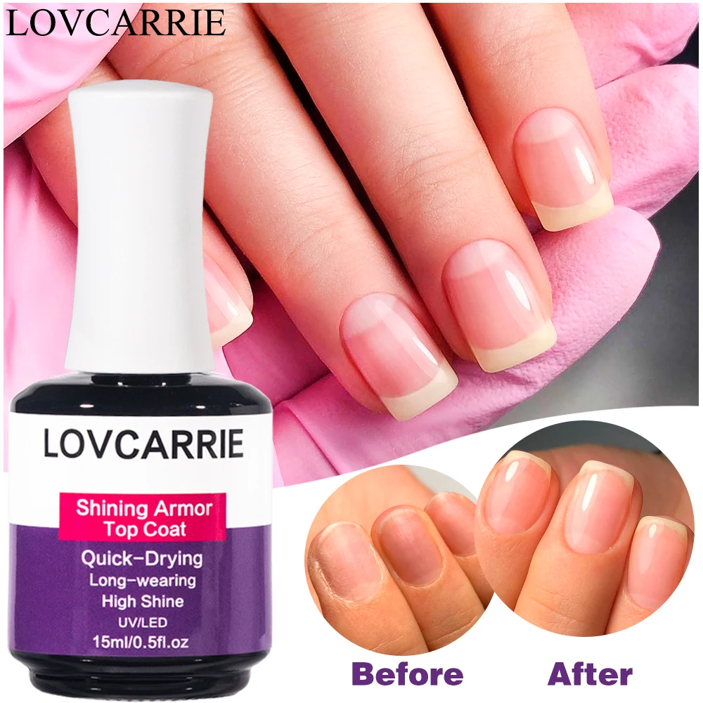 

LOVCARRIE Shining Armor Top Coat УФ-гель для ногтей Алмазная супер отделка 15 мл не очищает глянцевое покрытие для маникюра дизайн ногтей