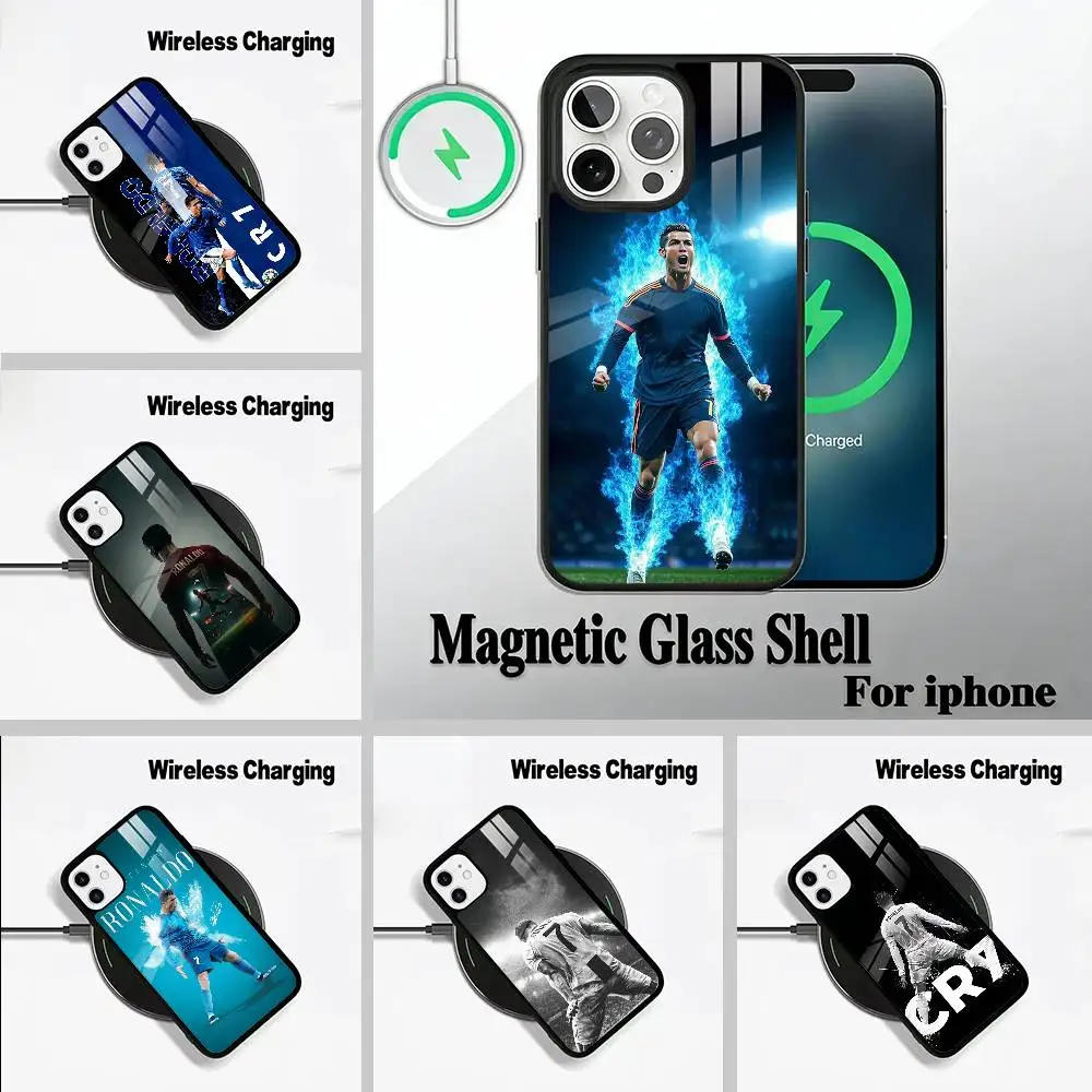 

C-R-7 Ronaldo For IPhone17 16 15 14 13 12 11 Plus Pro Max Plus Wireless Charger Phone Case