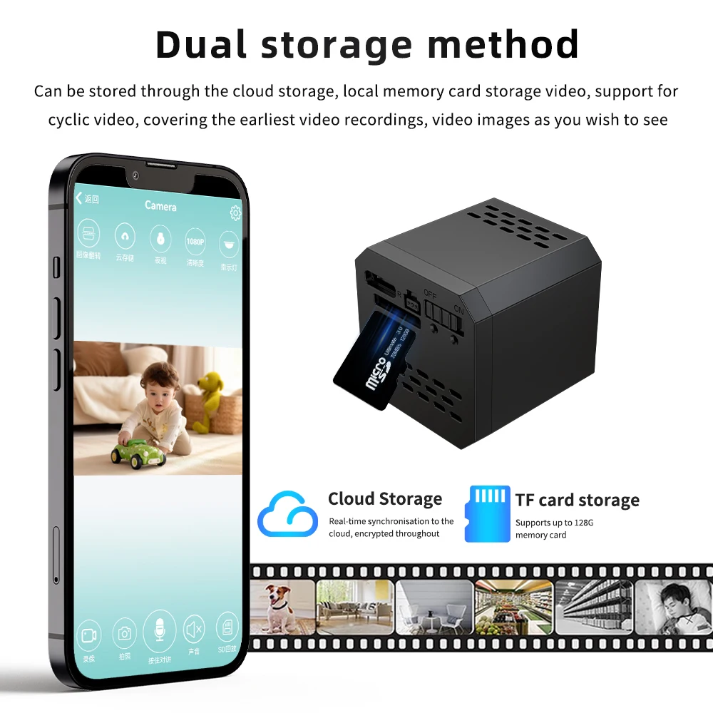 1080P Mini WiFi Camera F1 Wireless Remote Monitor Loop Recording Camera Security Protection Smart Home surveillance camera