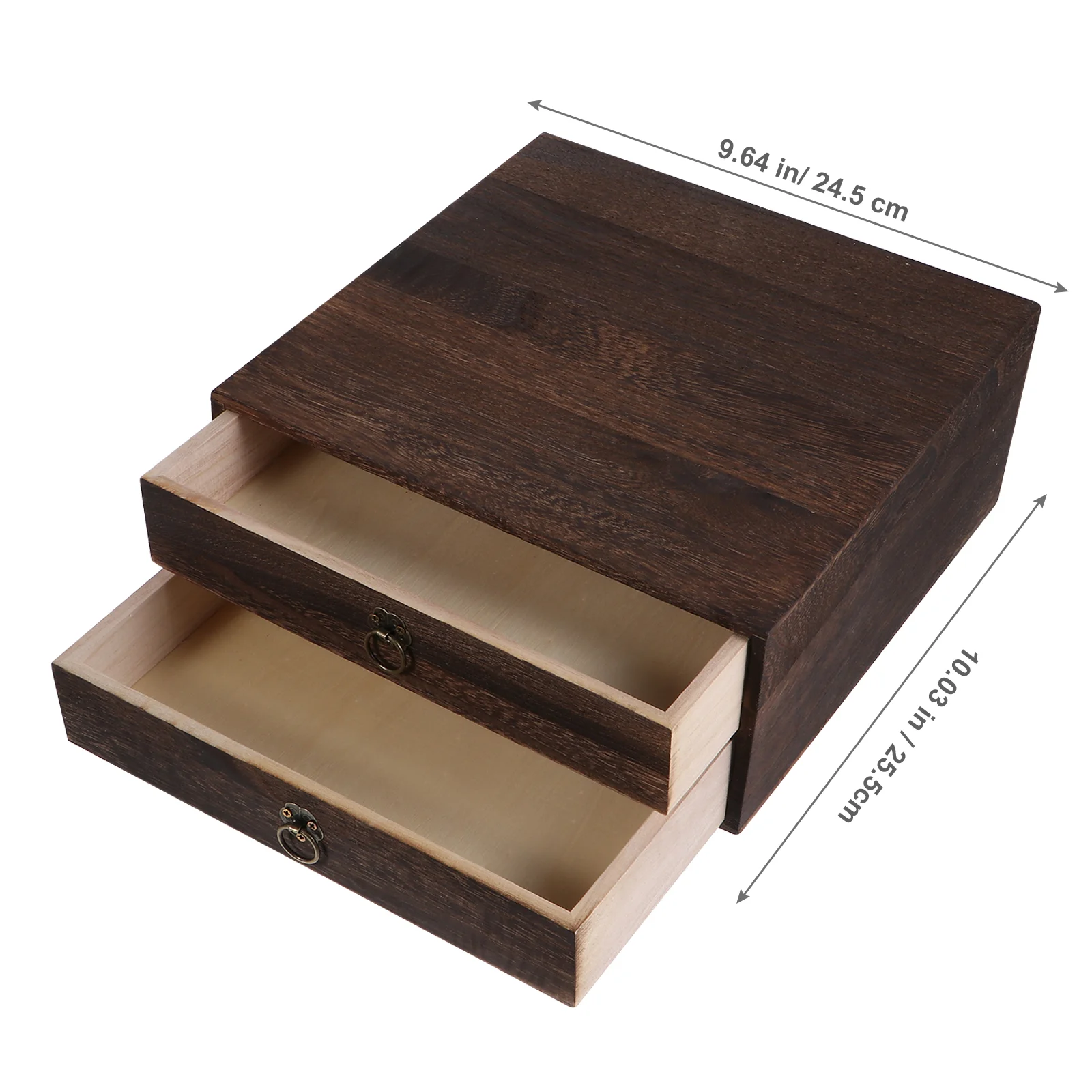 Solid Wood Table Drawer Monitor Stand Desktop Organizer Cabinet Wooden Individual