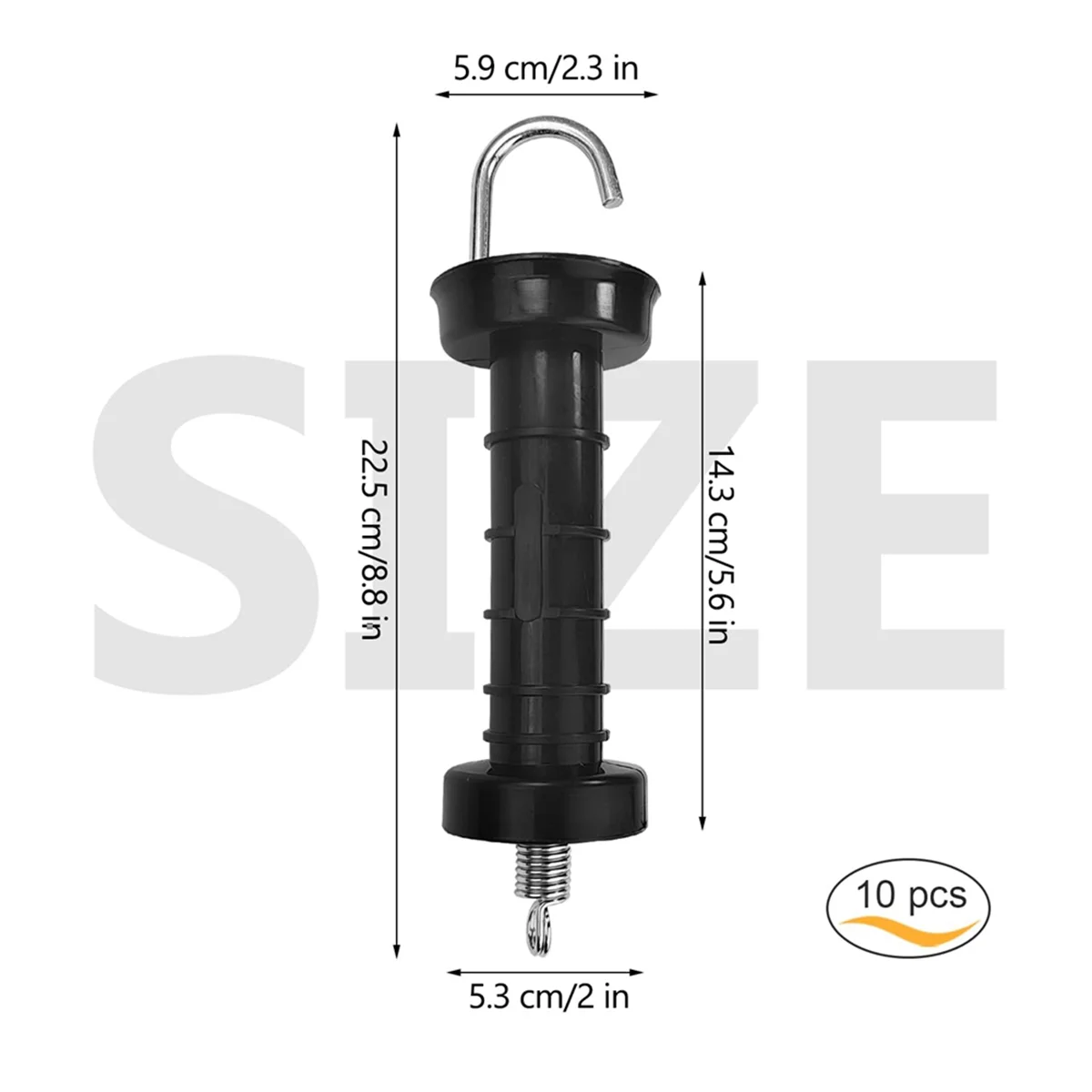 10 PCS Gate Handle for Electric Fence, Insulated Spring Tension, Replacement Accessories for Fencing, for Pasture Gates