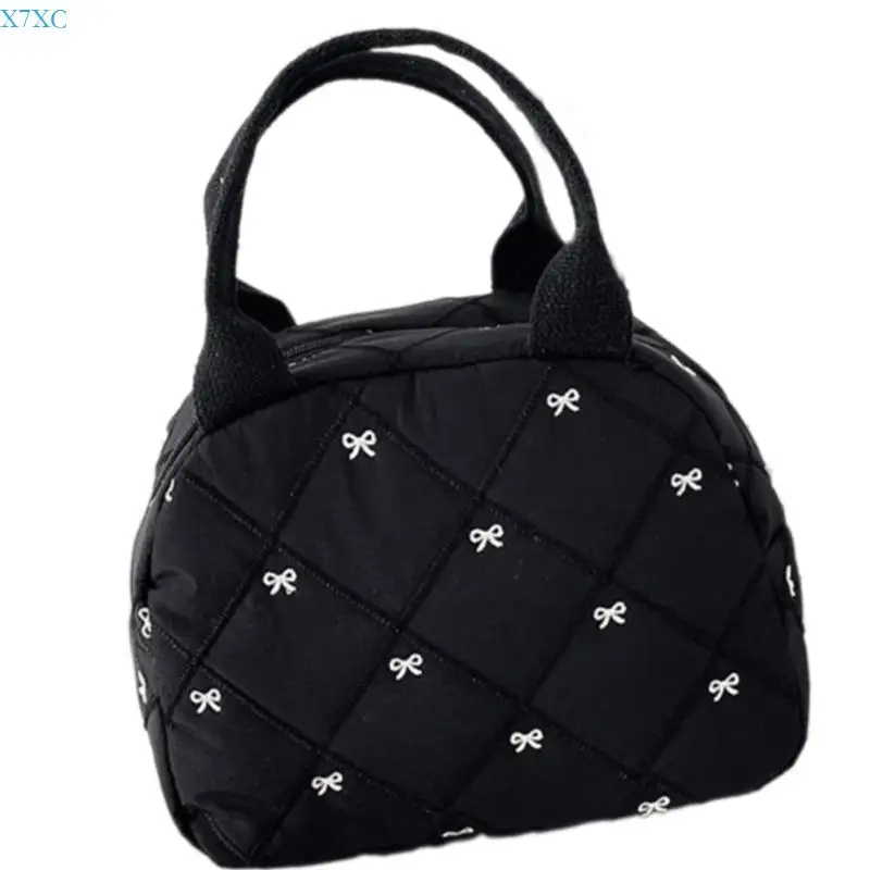 

X7XC Toiletry Bag Large Capacity Makeup Bag Lovely Bows Cosmetic Bag Handheld Makeup Bag Skincare Storage Bag Wash Bag