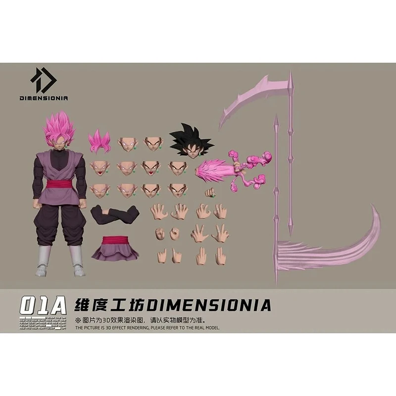 Dimensionia Dragon Ball Super Saiyan Rose Son Goku Black Zamasu Anime Action Figure Figurine Model Toys Gifts view 2