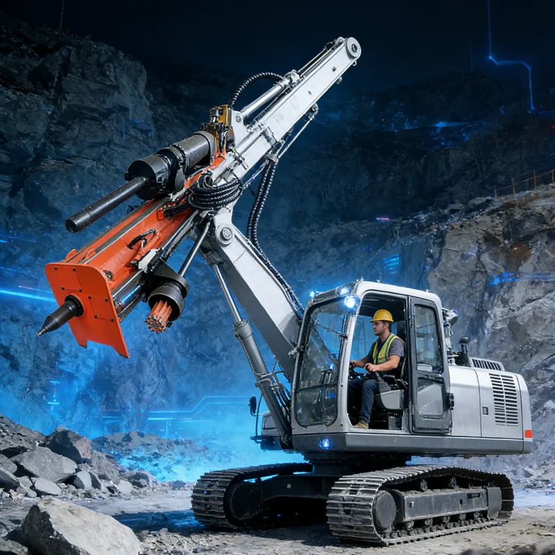 Hydraulic Attachment For Excavator,Customized Drilling Splitting Integrated Equipment Rock Drill Splitter for Stone Breaking