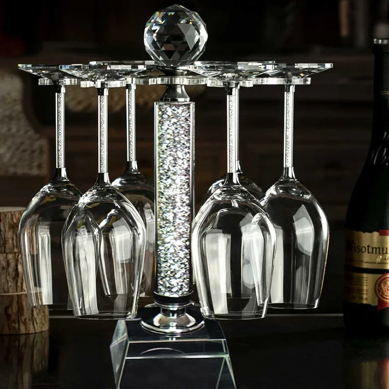 Manufacturer European goblet champagne glass holder display stand glass holder drain storage red wine rotating cup holder