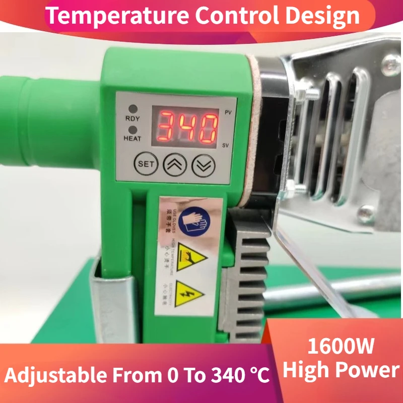 1600W Plastic Water Pipe Welder with 20/25/32mm Die Head 220V Plastic Pipe Welding Tool PP/PP-R/PE/PP-C Pipe Welding Machine