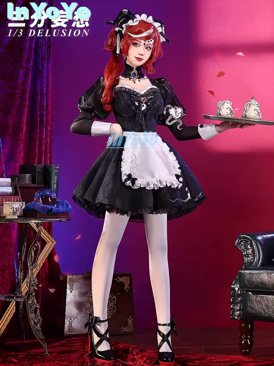 Disfraz de InYoYo Fiona Gilman para mujer, traje de juego de moda QiZhen, uniforme de sirvienta, vestido de fiesta de Halloween