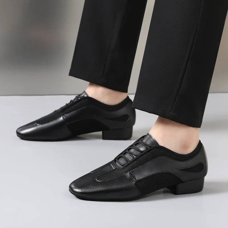 Latin Dansschoenen Volwassen Mannen Vrouwen Huidskleur Lakleer Professionele Zachte Lerarenschoenen Square Dansschoenen Ballroom Big Size