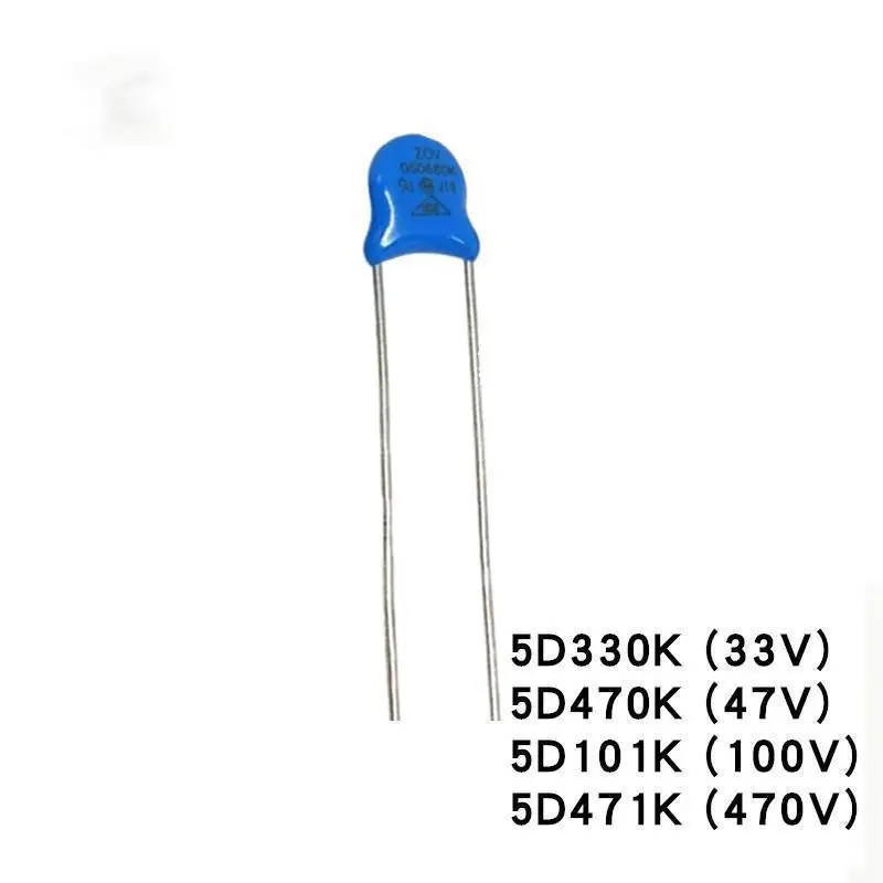 20pcs 5D330K Varistor ZOV-05D330K 33V, 5D470K 47V, 5D391K, 5D471K 470V, 5D220K, 5D101K 100V