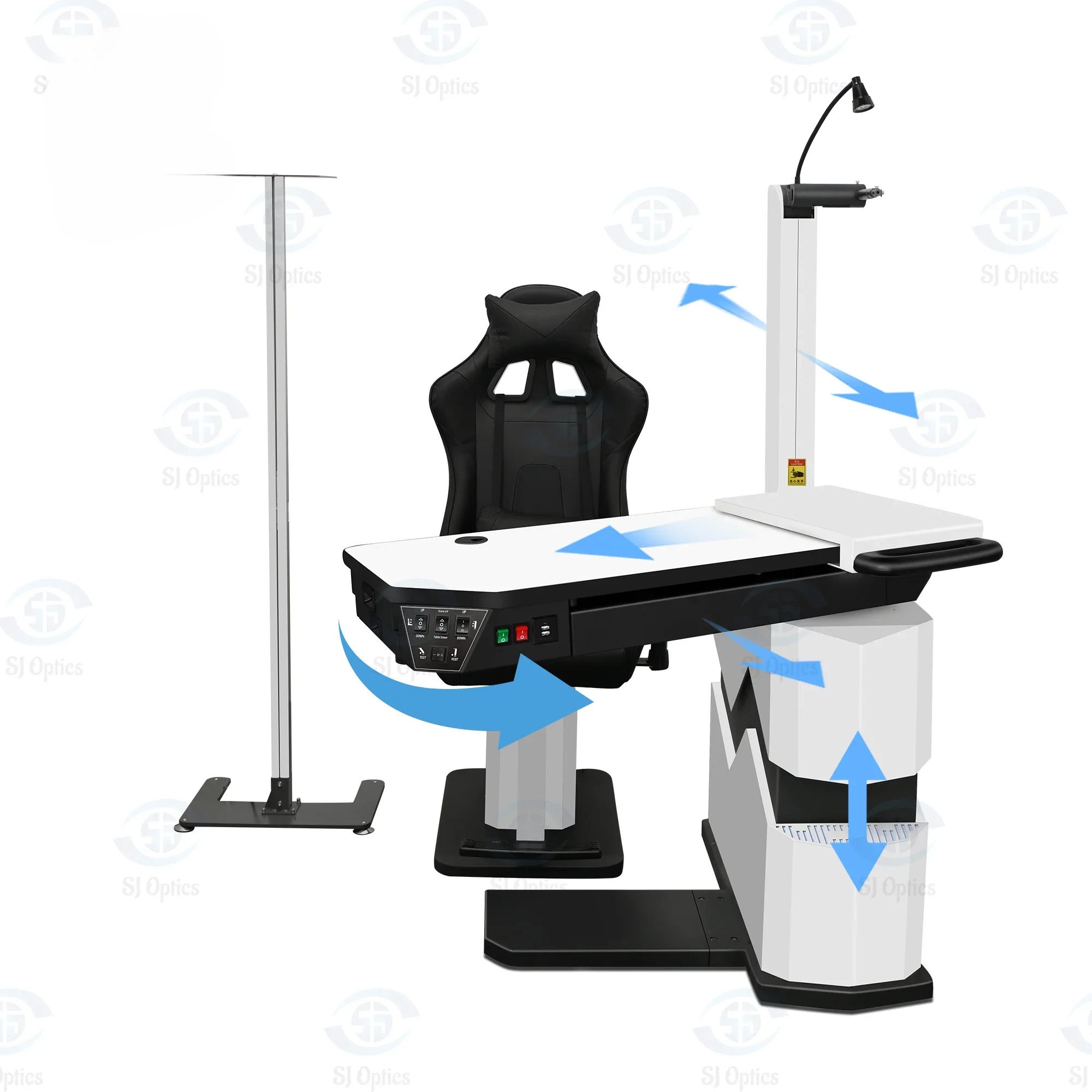 

SJ Optics Ophthalmic Unit LY-177 Turned Table Optical Instruments Combined Table and Chair for Optical Shop
