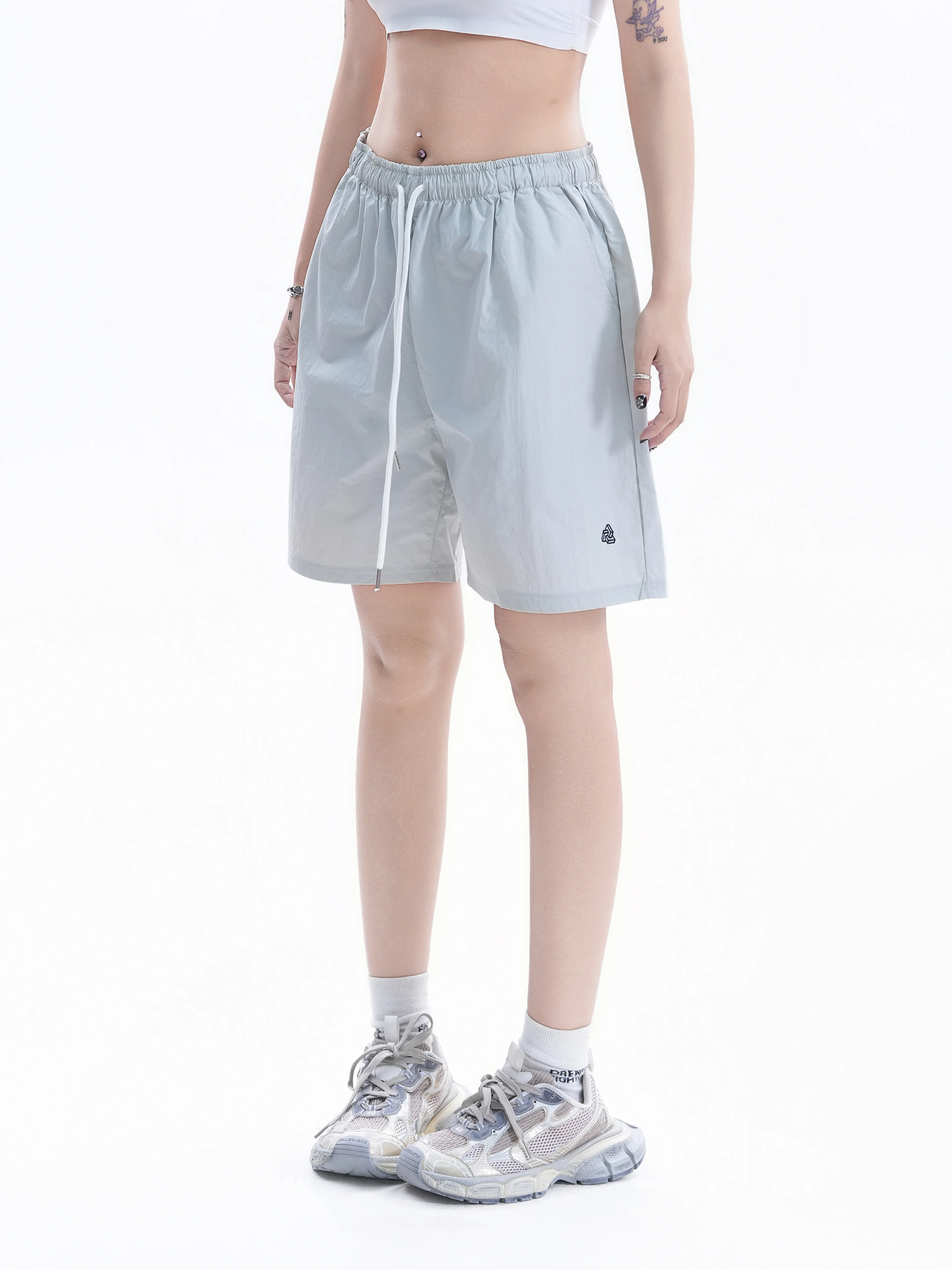 

Outdoor Style Quick Dry Loose Couple Lazy Feelings Shorts Casual Polyester Fabric Natural Waist Button Closure Summer Collection