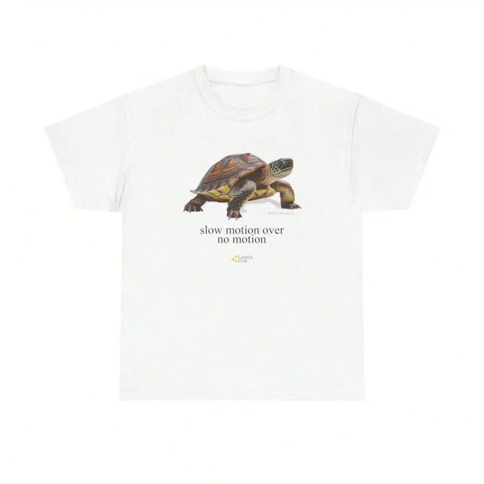 Image of Slow Motion Turtle bedrucktes T-Shirt, lässiges Retro-T-Shirt mit Vintage-Grafikdesign für Damen, T-Shirt, Sommer, lässige Top-Kleidung