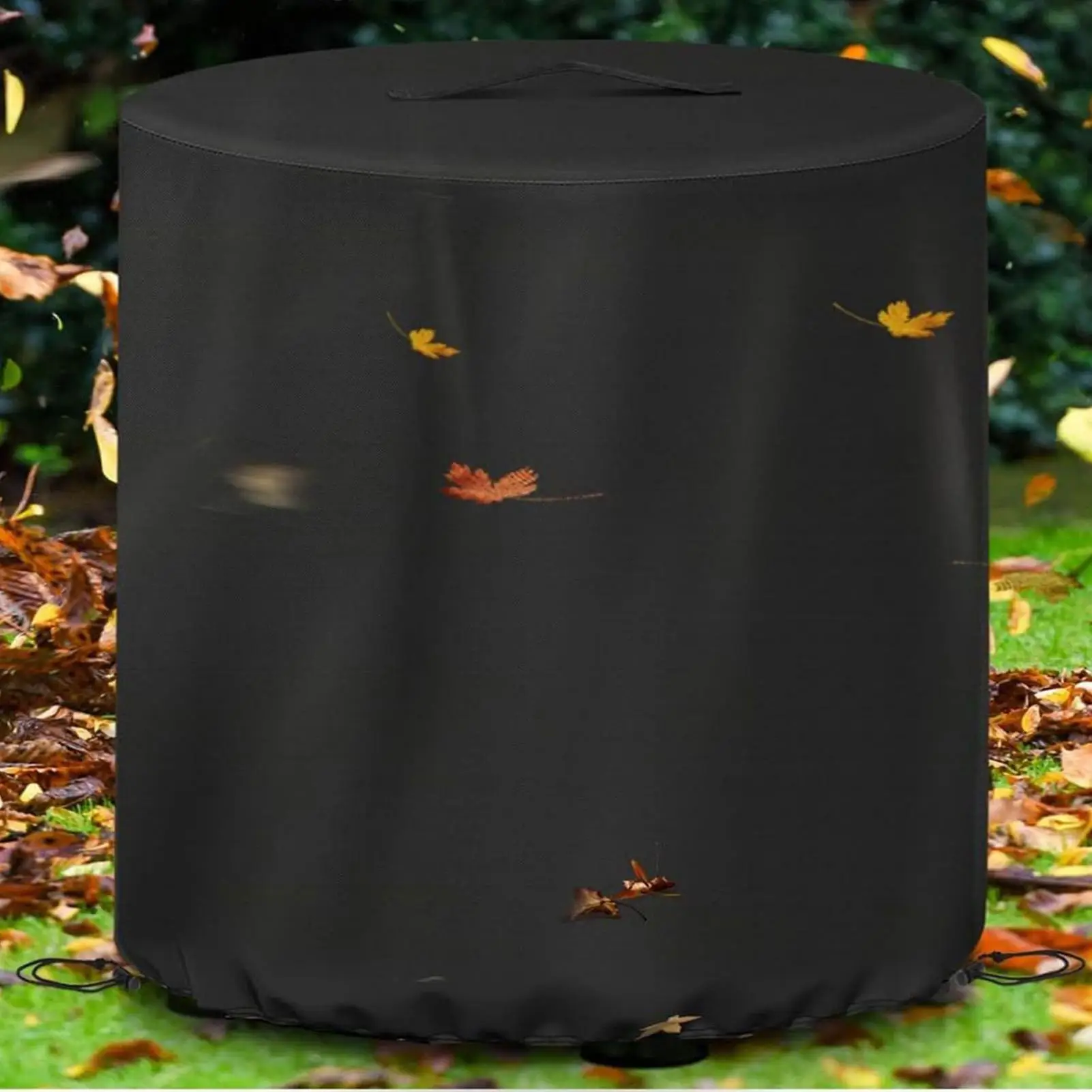 Patio Heater Covers Oxford Fabric Drawstrings Protector With Secure Fastening Round Patio Fire Pit Covers For Yards Porches