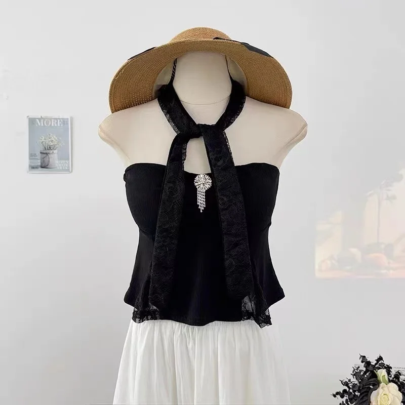 

Summer Sleeveless Solid Chic Tanks Top Women Slim Elasticity Fashion Camisole Vacation T-shirt