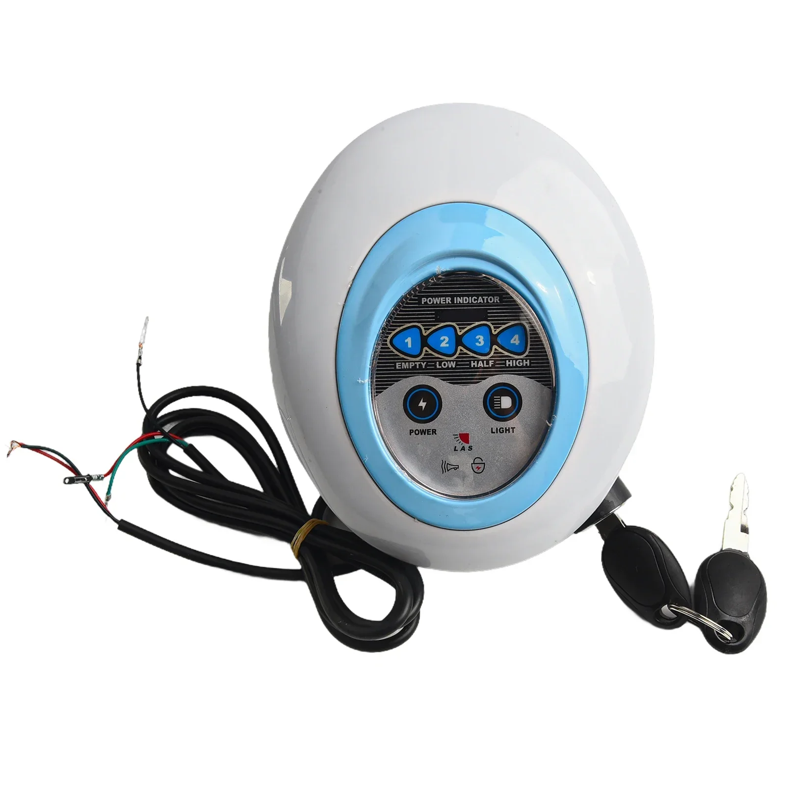 

3-in-1 24V/36V/48V LED Headlight Electric Bike Scooter Frontlight Light-Horn Lock Battery Level Indicator Bicycle Accessories