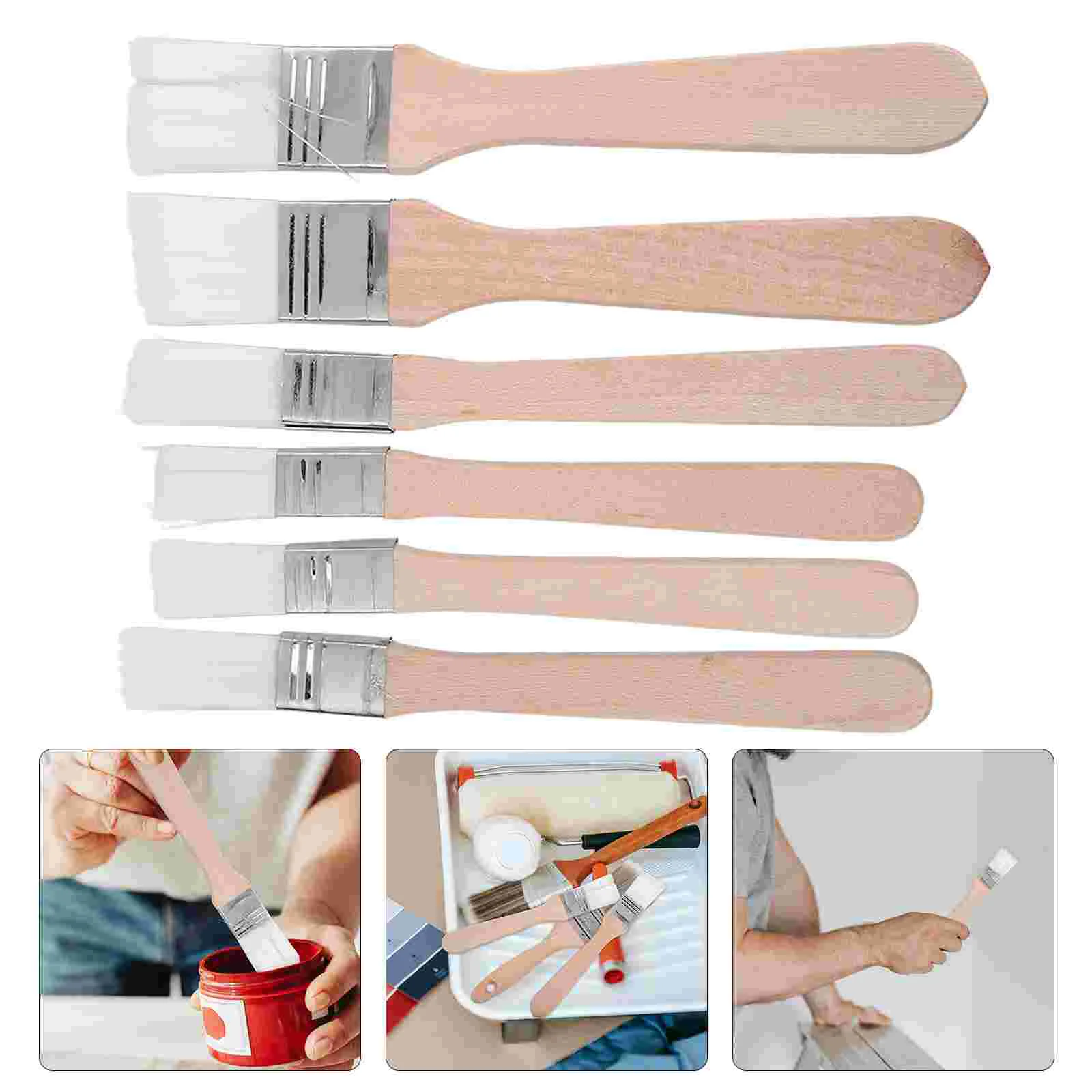 

Nylon Thickened Painting Chip Brushes White nylon paint brush Accessory for Adhesives Paint Touchups Painter Supplies