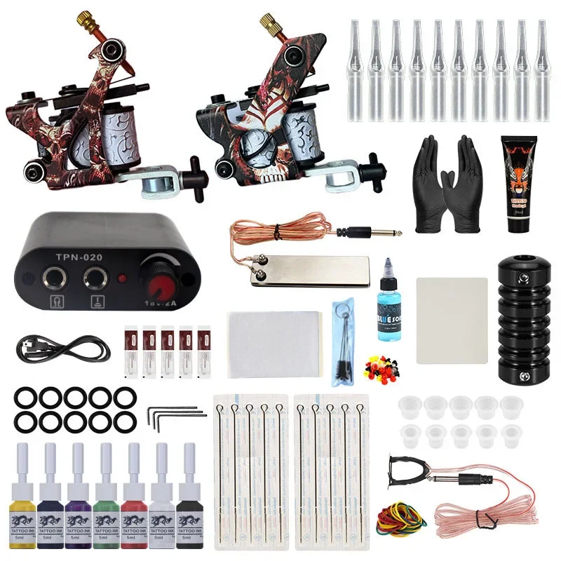 Tattoo Motor Learner Portable Stable Needle Power Supply Major Professional Kit Aluminum Alloy Rotary Machine Complete