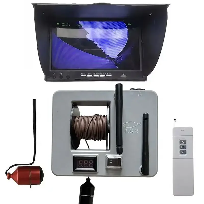 

Underwater Sonar Camera Device Echo Sounder 7inch Fishing Bait Boat Real-Time 500M control Video Screen(0.5MP)