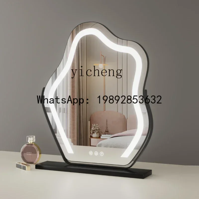 LYY  cloud makeup mirror desktop led lamp desktop large special-shaped beauty vanity mirror with fill light