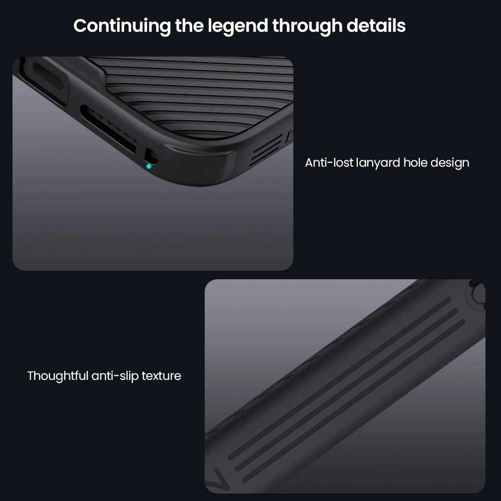 Nillkin Etui CamShield Pro do iPhone 18 Pro Max/17 Pro Max, twarde etui z TPU+PC z przesuwaną osłoną obiektywu. — zdjęcie produktu 5