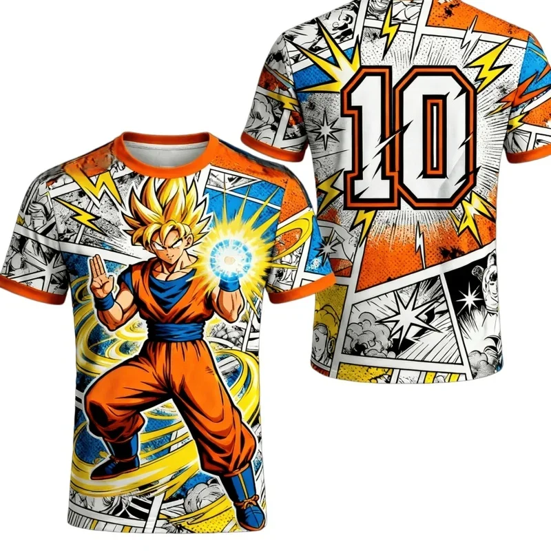 Dragon Ball Z 2026 Goku NO.10 Herren-Anime-T-Shirts Kinderbekleidung Kurzarm Essentials Tops Mode Neuer Harajuku-Stil