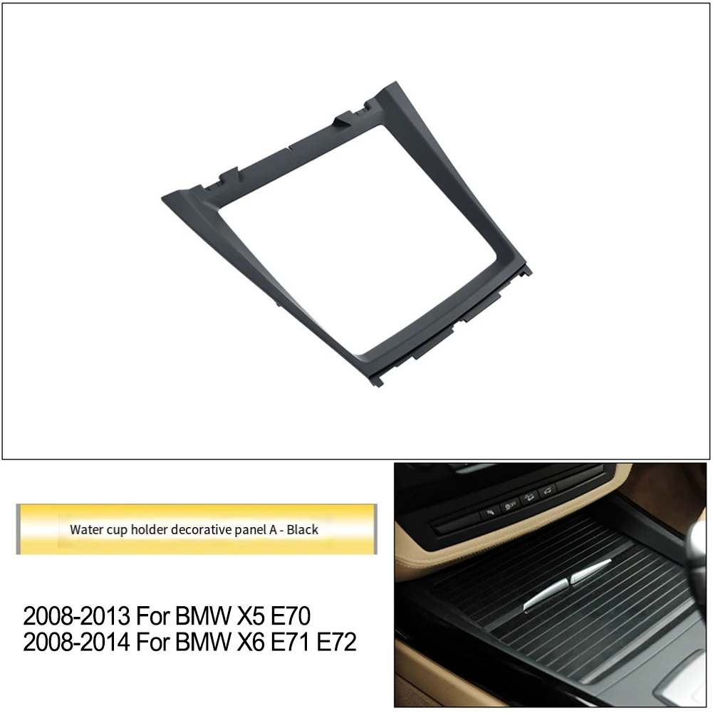

For BMW Center Console Panel Trim Cover with Water Cup Holder for E70 E71 E72 Models OEM Number Specific Fitment