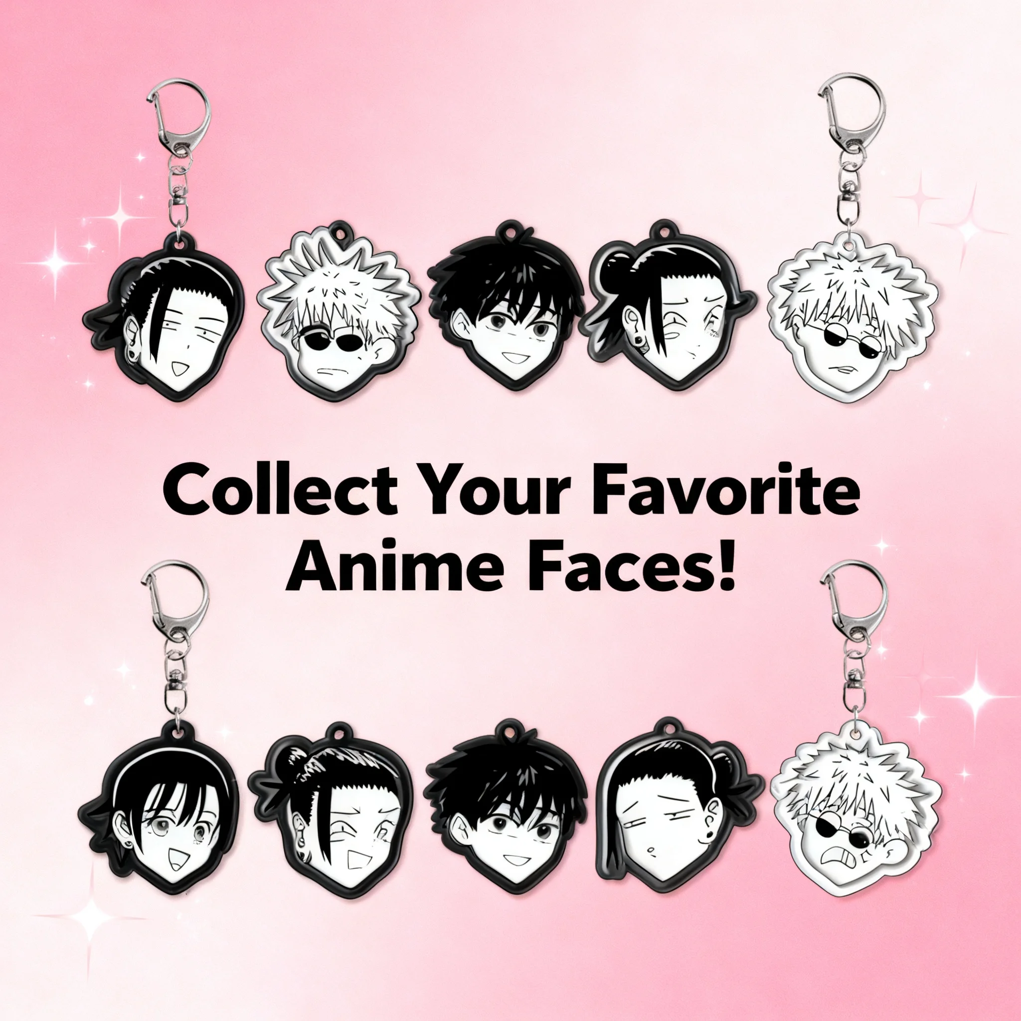 

Jujutsu Kaisen Yuji Itadori Acrylic Keychain Anime Accessories Cross Border Ready Stock 3 Piece Set Layered Charm