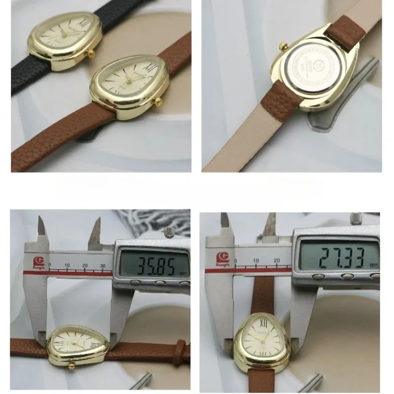 أزياء المرأة الأفعى الهاتفي ساعات كوارتز بسيطة طالب الساعات حزام من الجلد ساعات المعصم دروبشيبينغ Relojes Para Mujer الهدايا