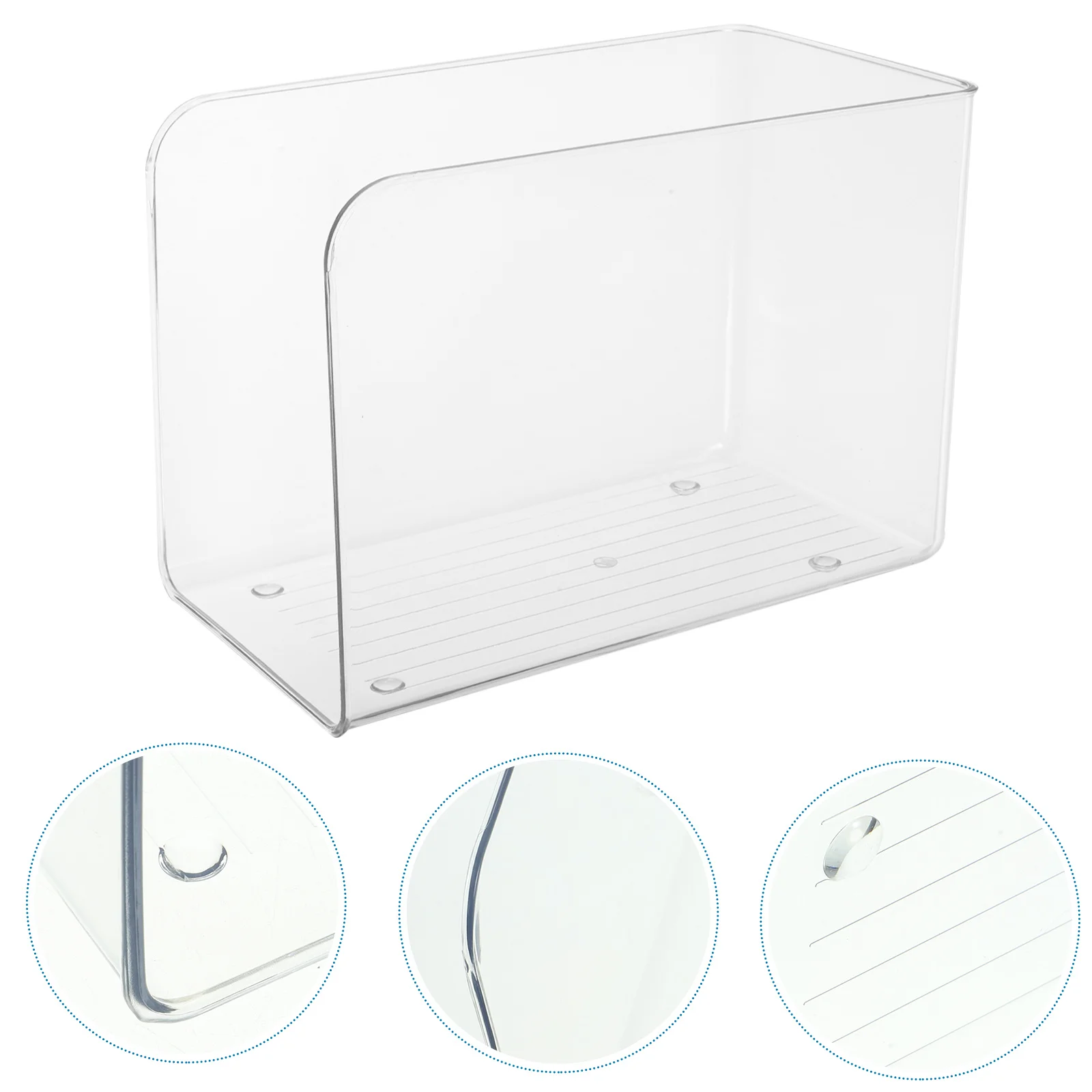 

1pc Transparent Bookends Acrylic Magazine Files Organizer Vertical File Holder Stand For Books Records Laptops Multi-Function