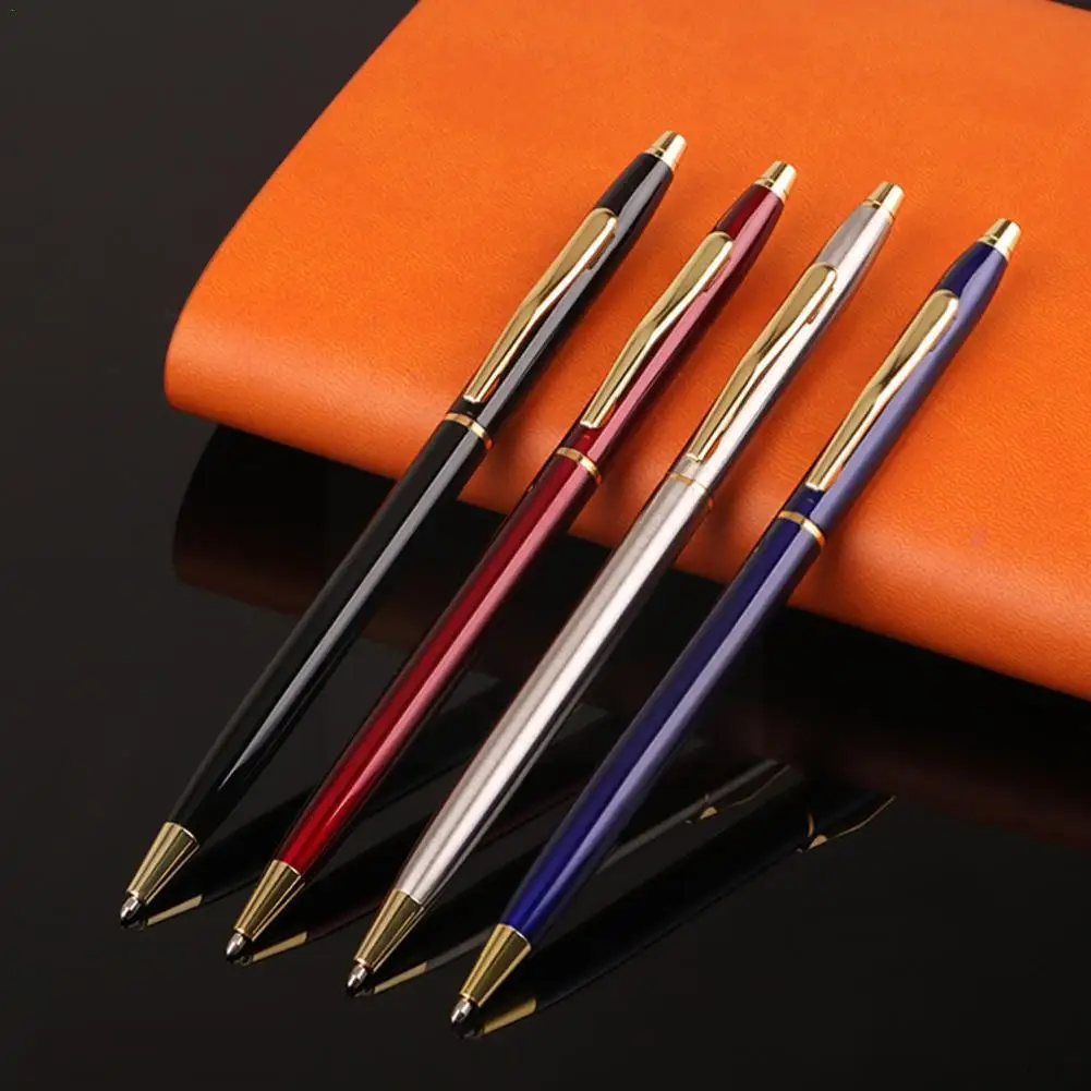 1 Pc High-end Commercial Metal Ball-point Pen Automatic Pen Supplies Appliances Signature School Office Pen Ball-point Exqu W4s0