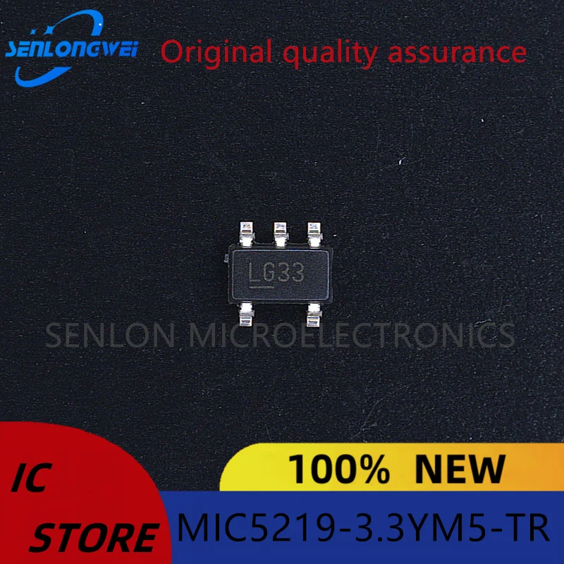 New original MIC5219-3.3YM5-TR SOT-23-5 500mA Peak Output LDO Regulator IC