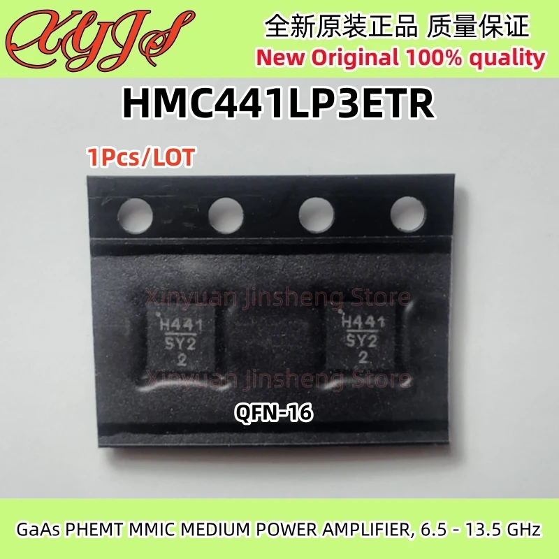 

1 шт./лот HMC441LP3ETR H441 QFN-16 HMC441LP3E HMC441LP3 HMC441 GaAs PHEMT MMIC среднеквадратный усилитель мощности, 6,5–13,5 ГГц, 100% новый