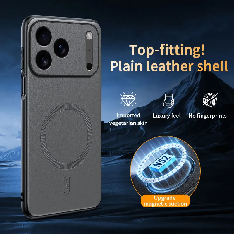 Für iPhone 18 Pro Max Hülle Magnetische Leder-Schutzhülle Für iPhone 17 Pro 18 Pro Max Anti-Fingerabdruck Rutschfest PC+TPU – Detail 28