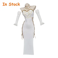 In Stock Albedo Cosplay Women Lady Sexy Dress Fancy Party Dress Chinese Style Forking Cheongsam Women Halloween Costume