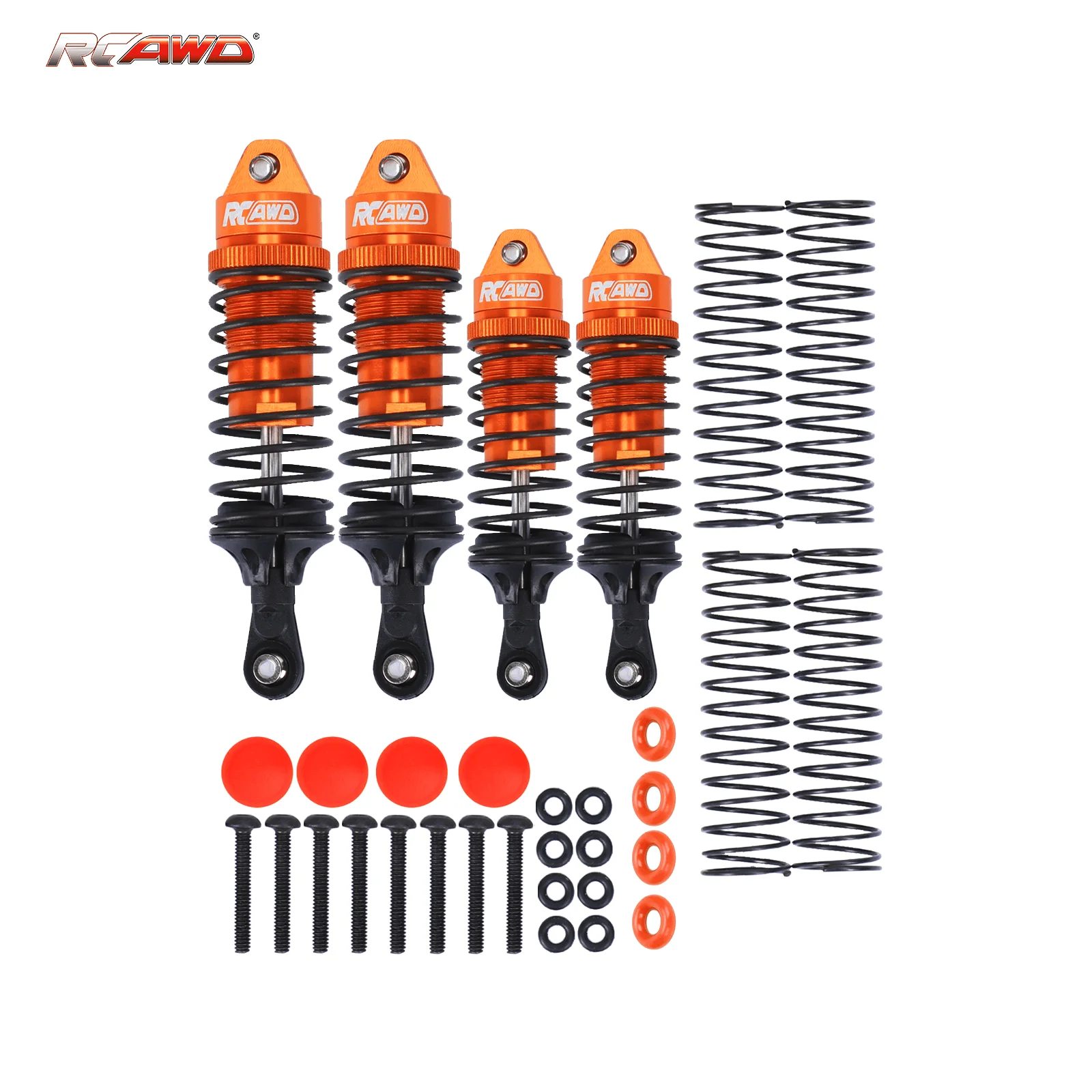 RCAWD Full Alloy front & rear Big Bore Shocks For 1/10 Arrma Vorteks 4X4 3S BLX Truck upgraded part 4pcs/set