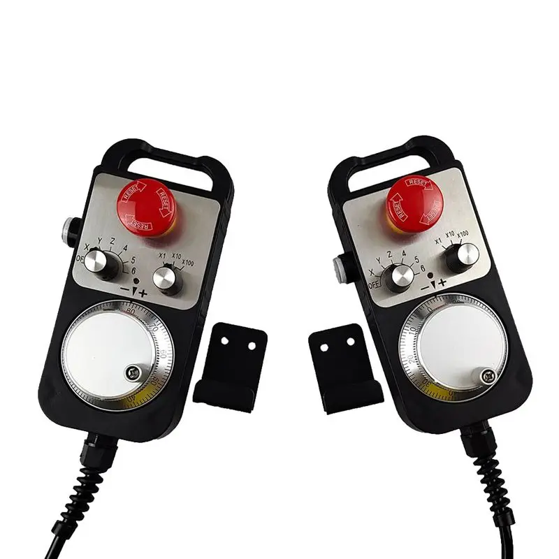 Happy New- Handwheel Type Universal CNC MPG Pendant Hand Wheel 100 Pulse 5V & Emergency Stop CNC Router Handwheel