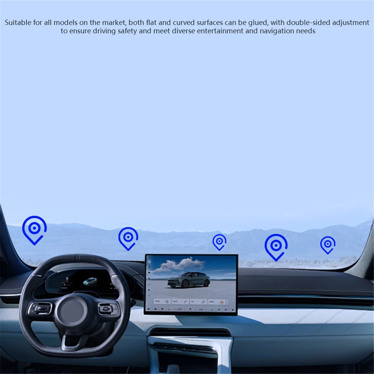 

A74Z 360° ° Магнитный автомобильный вакуумный держатель для телефона, электрическая присоска, защита от сотрясений, сверхстабильный, подходит для всех автомобильных телефонов, черный