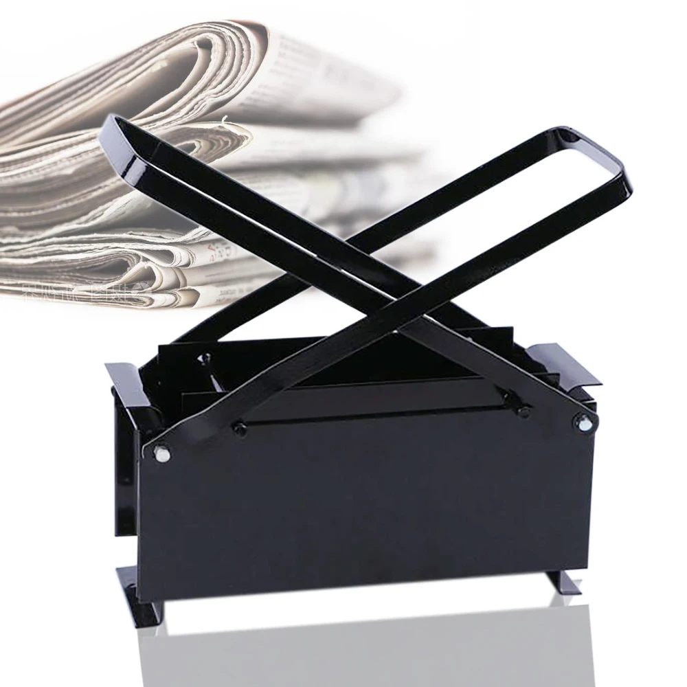 Newspaper Clumping Press, Brick Briquette Machine Paper Log Fire Free Eco Recycle Newspaper Fuel Block