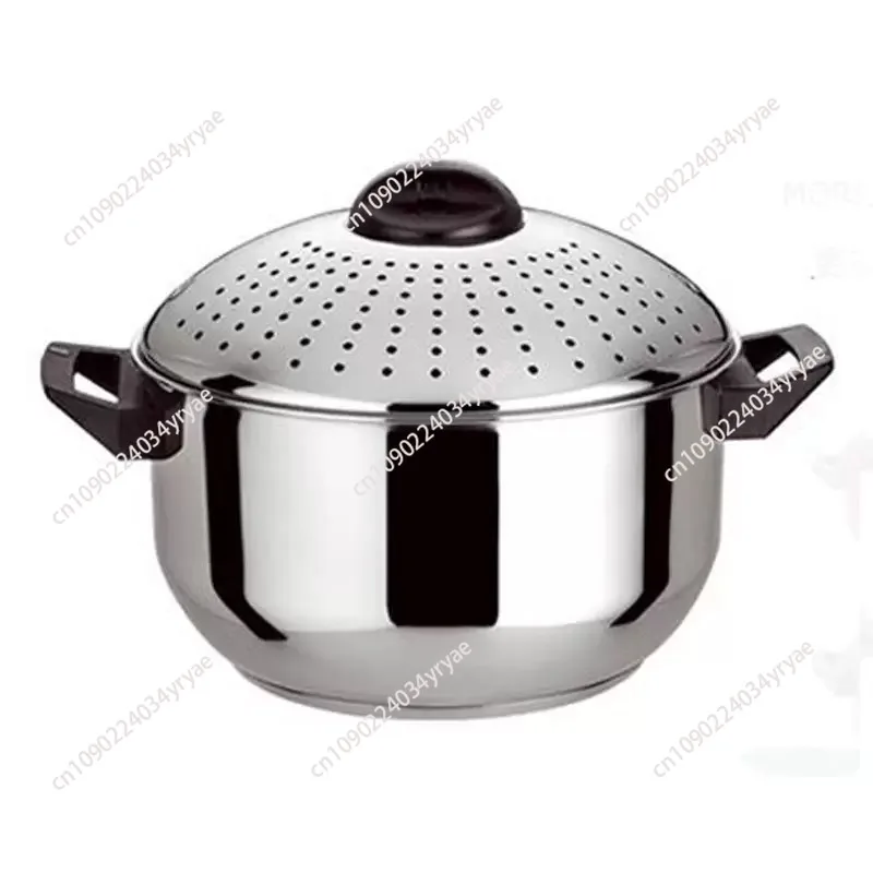 Stainless Steel Noodle Pot Pasta Porridge Soup Washing Rice Drain  Multi-purpose Washing Vegetable Basket Rice Pot