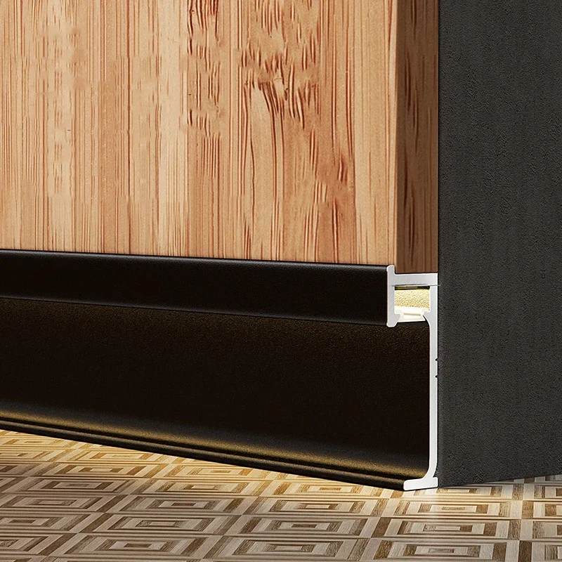0.5/1M Embedded Skirting Board Led Aluminum Profile Floor Baseboard Backlight Corridor Living Room Bedroom Decorative Lighting