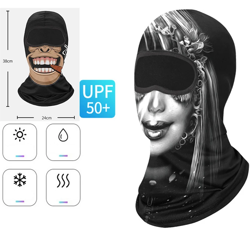 Pasamontañas de protección solar Icethread para hombre, bufanda de cara completa, máscara táctica militar para motocicleta, gorra de viento para