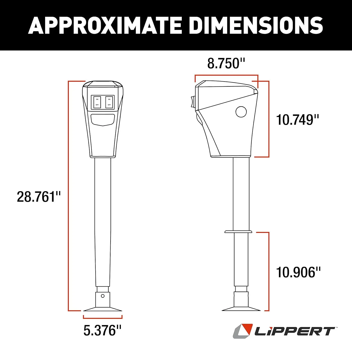 Electric Trailer Jack with 3,500 lbs Capacity, LED Lights, Easy Installation for A-Frame Trailers