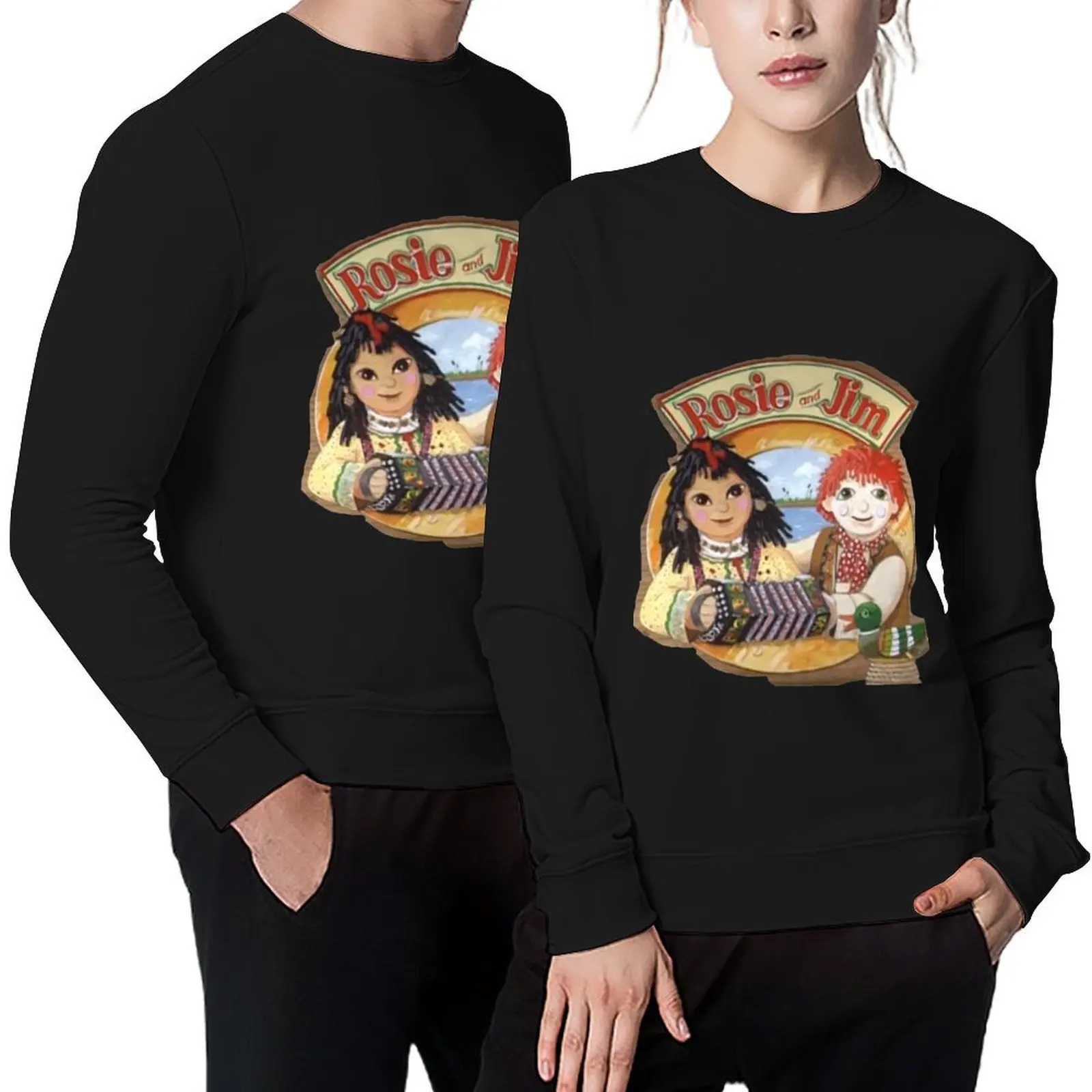 

Rosie and Jim Vintage Childrens TV Pullover men's coat japanese style men's sweat-shirt blouse winter man sweatshirt