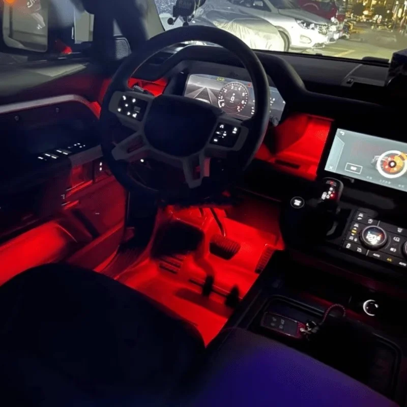 Car interior Lamp Atmosphere lights For Land Rover Defender 110 90 20-25 modified Foot Ambient Light decorative lamp