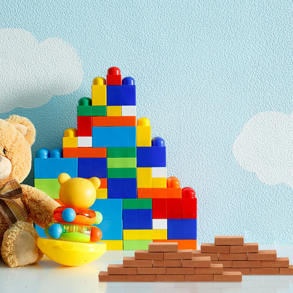 50pcs Children'S Craft Bricks Miniature Building Blocks Diy For Room Decor House Sand Table Architecture Display Educational