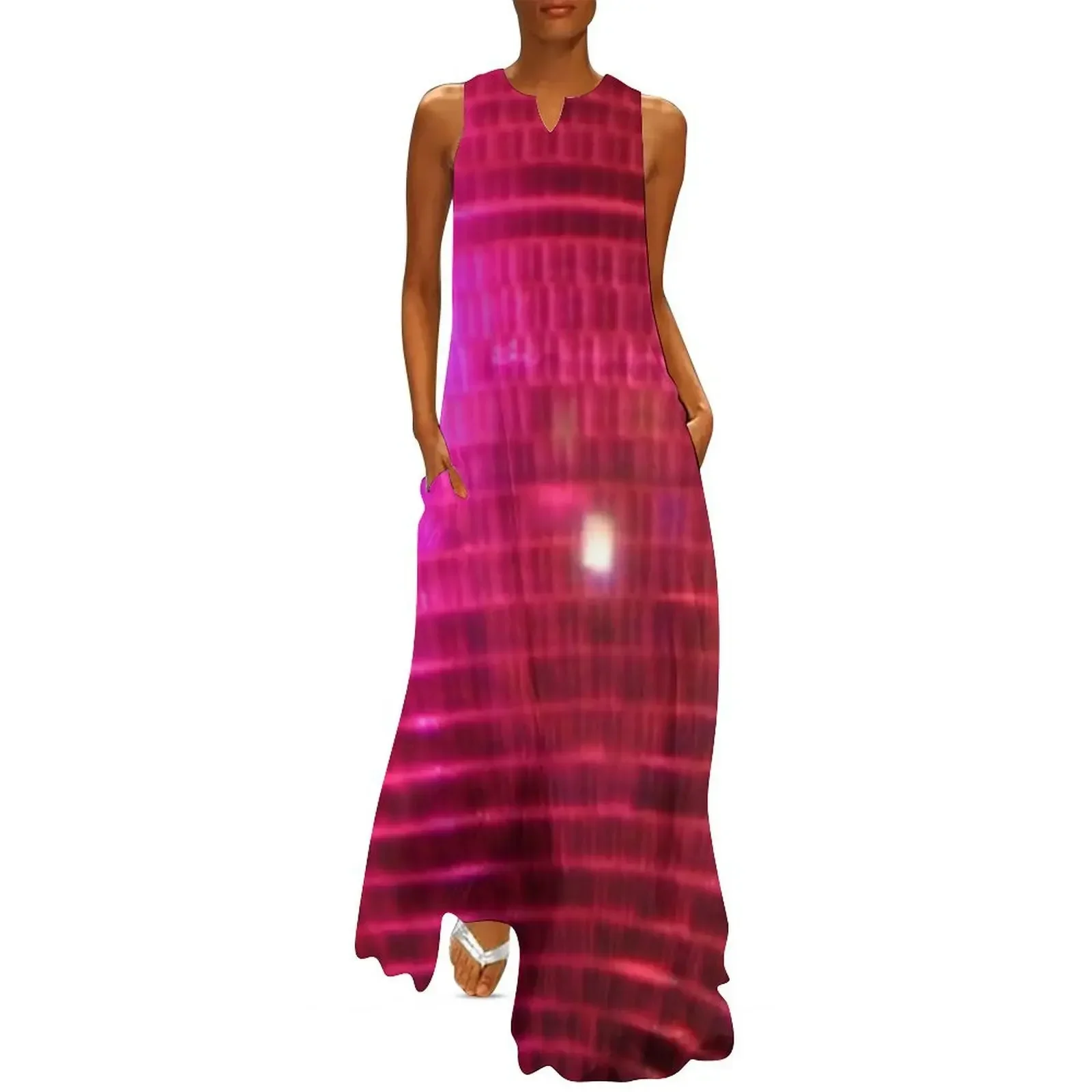 

Red and Pink Disco Ball Long Dress Evening dresses long dress women summer Woman clothes Dress