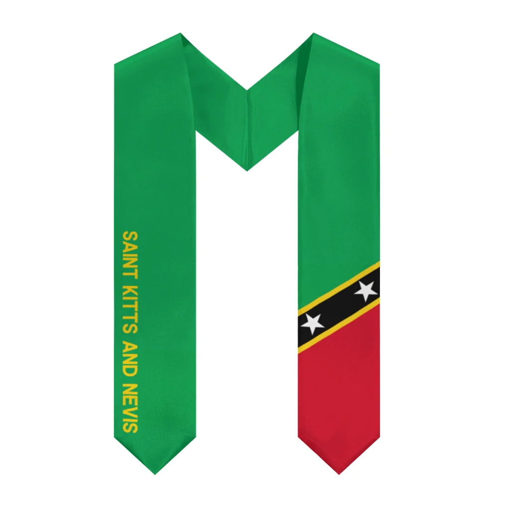 Meer Ontwerp Afstuderen Sjaal Heilige Kitts En Nevis Vlag Verenigde Staten Vlag Gestolen Sjerp Eer Studie Aan Boord Van Internationale Studenten