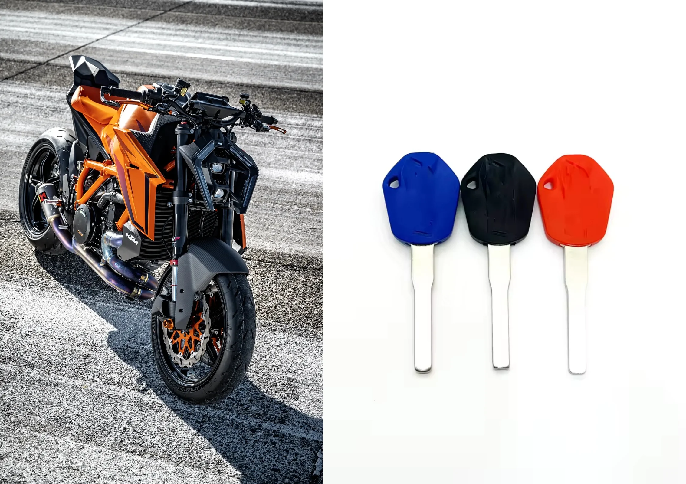 

New blank key motorcycle replacement uncut blade suitable for KTM Duke200 Duke390 Embry